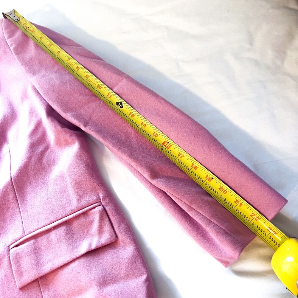 Vintage Pendleton 100% Virgin Wool Pink single button Blazer Coat Jacket Size 12 - Picture 10 of 13